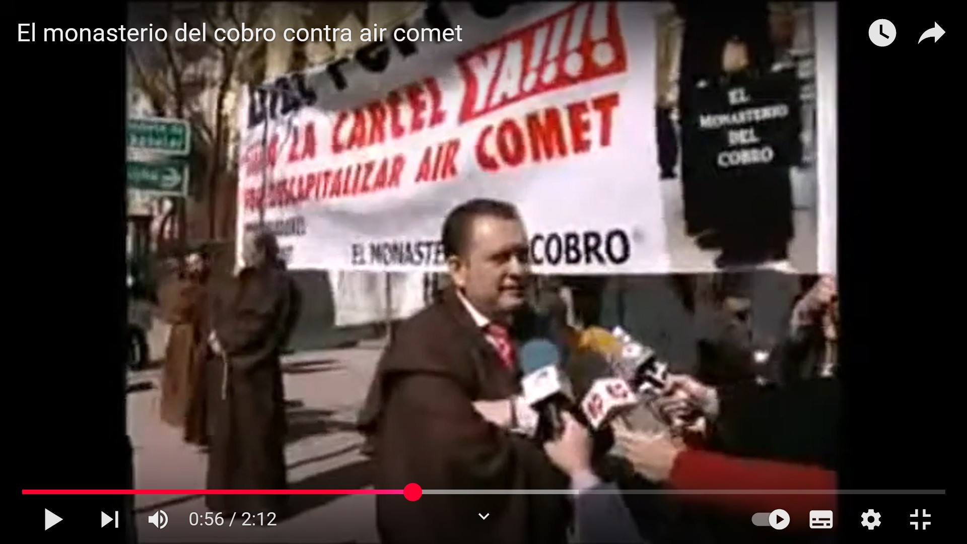 Manifestacion del MONASTERIO DEL COBRO Contra DIAZ FERRAN